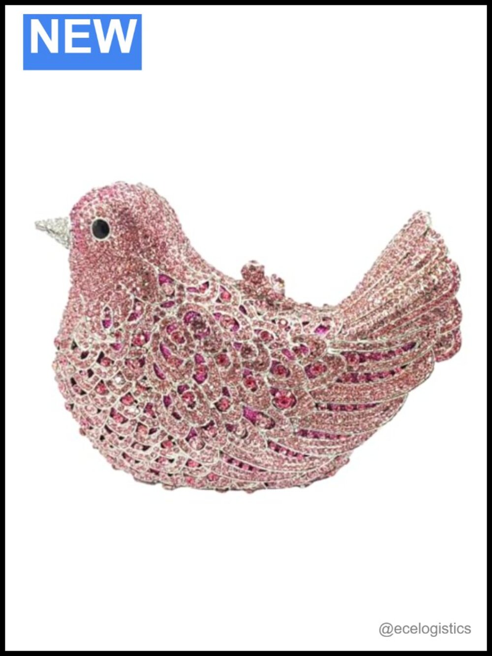 Crystal Rhinestone Bird Clutch Evening Bag for Women Wedding Party Handbag